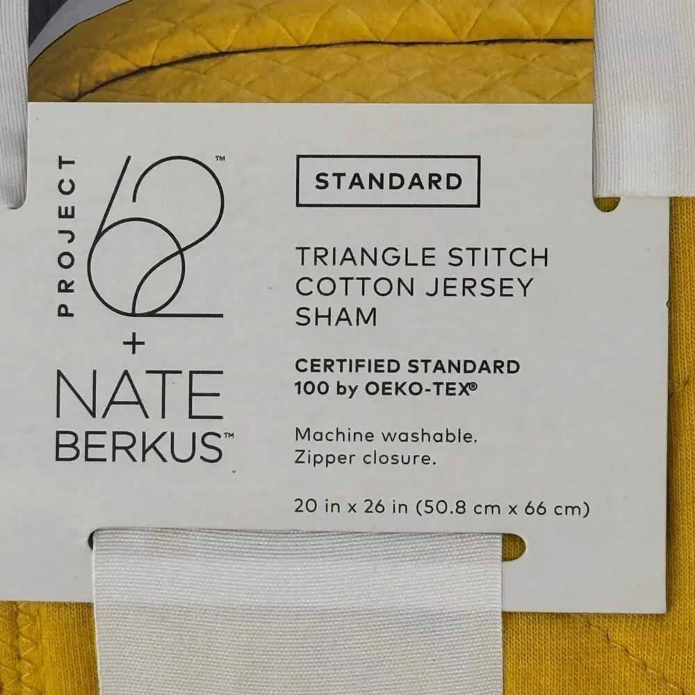 Project 62 Nate Berkus Standard Pillow Shams Lot Yellow 20x26 Set of 2 New